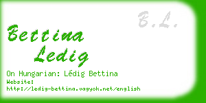 bettina ledig business card